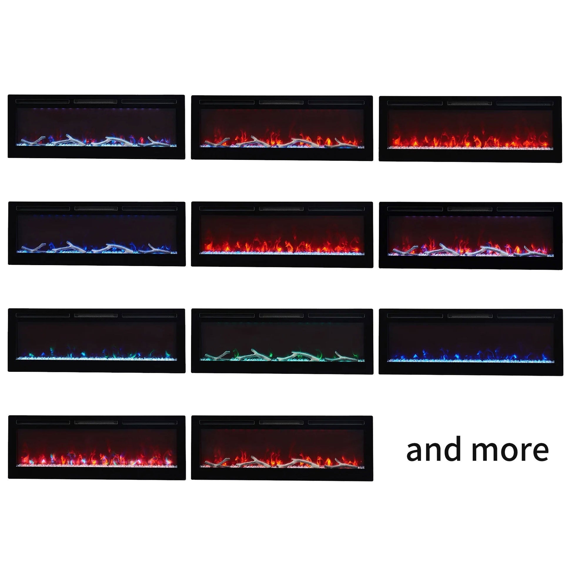 Edyo Living Wall Mount or Recessed Electric Fireplace with Touch Screen, 50 Inch - Home OXO