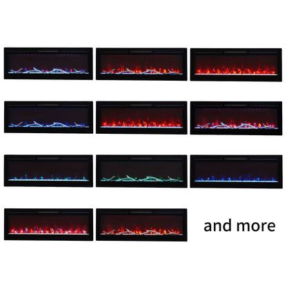 Edyo Living Wall Mount or Recessed Electric Fireplace with Touch Screen, 50 Inch - Home OXO