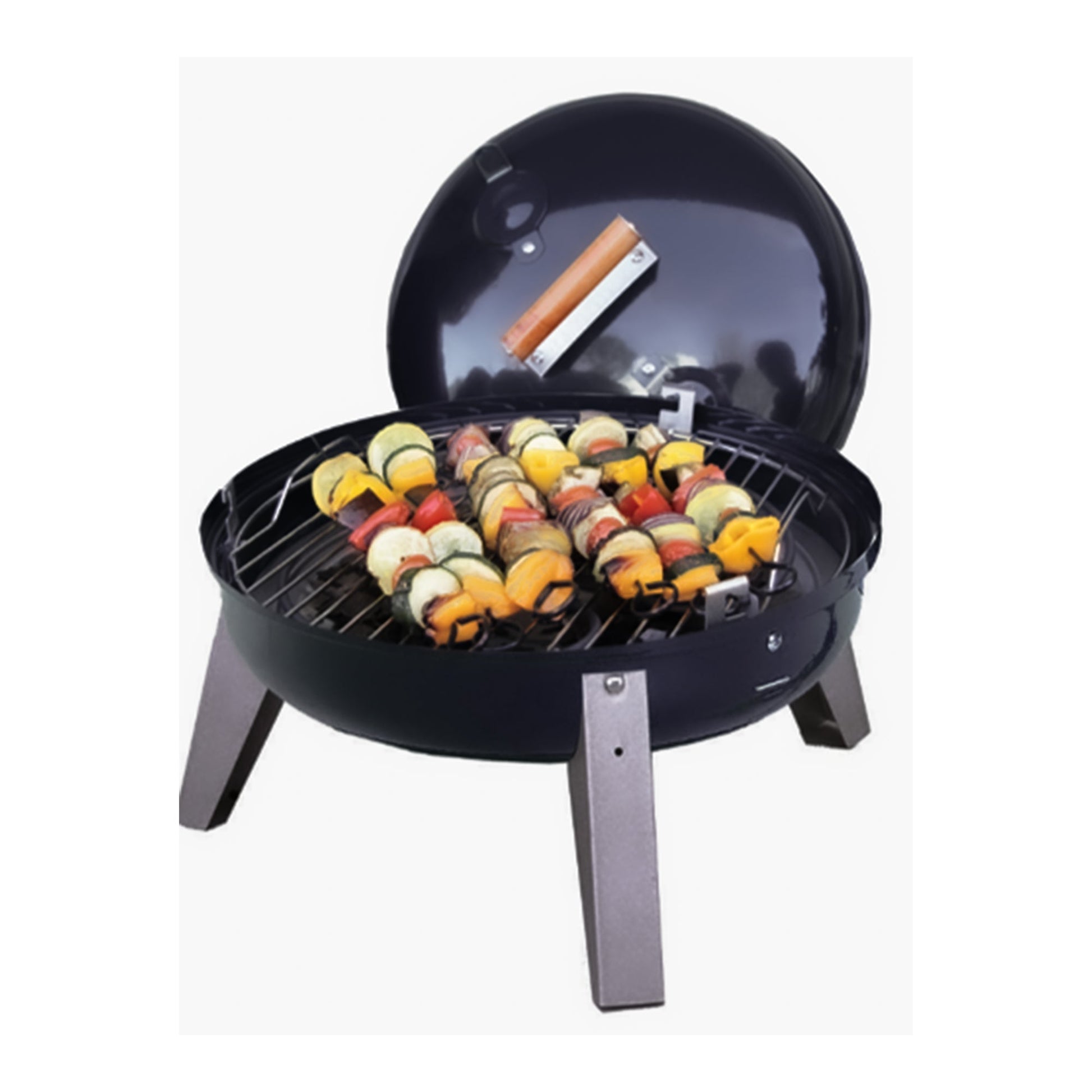 Americana Lock N Go Portable Charcoal Grill with Locking Hood & Bowl, Black - Home OXO