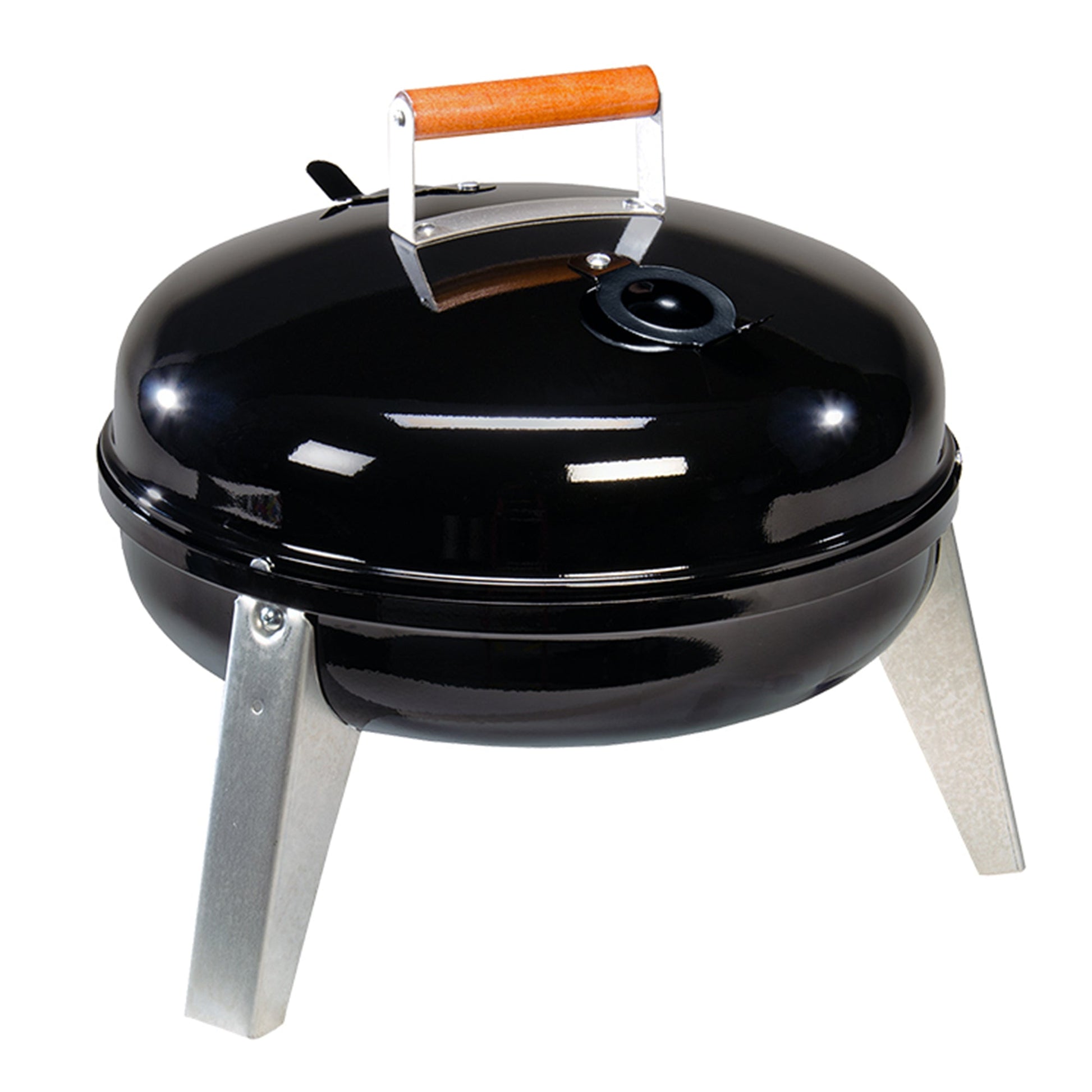 Americana Lock N Go Portable Charcoal Grill with Locking Hood & Bowl, Black - Home OXO