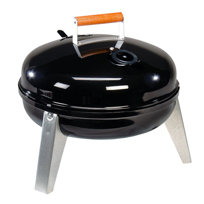 Americana Lock N Go Portable Charcoal Grill with Locking Hood & Bowl, Black - Home OXO