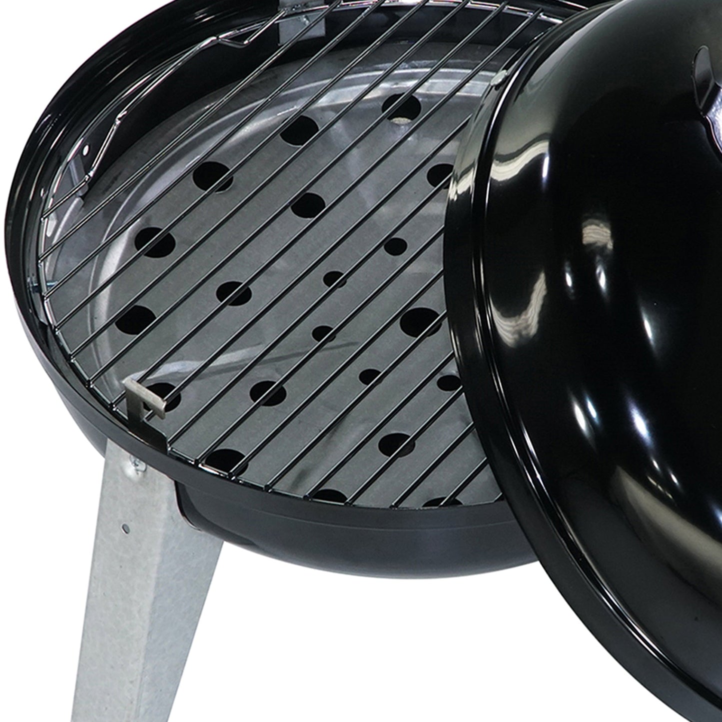 Americana Lock N Go Portable Charcoal Grill with Locking Hood & Bowl, Black - Home OXO