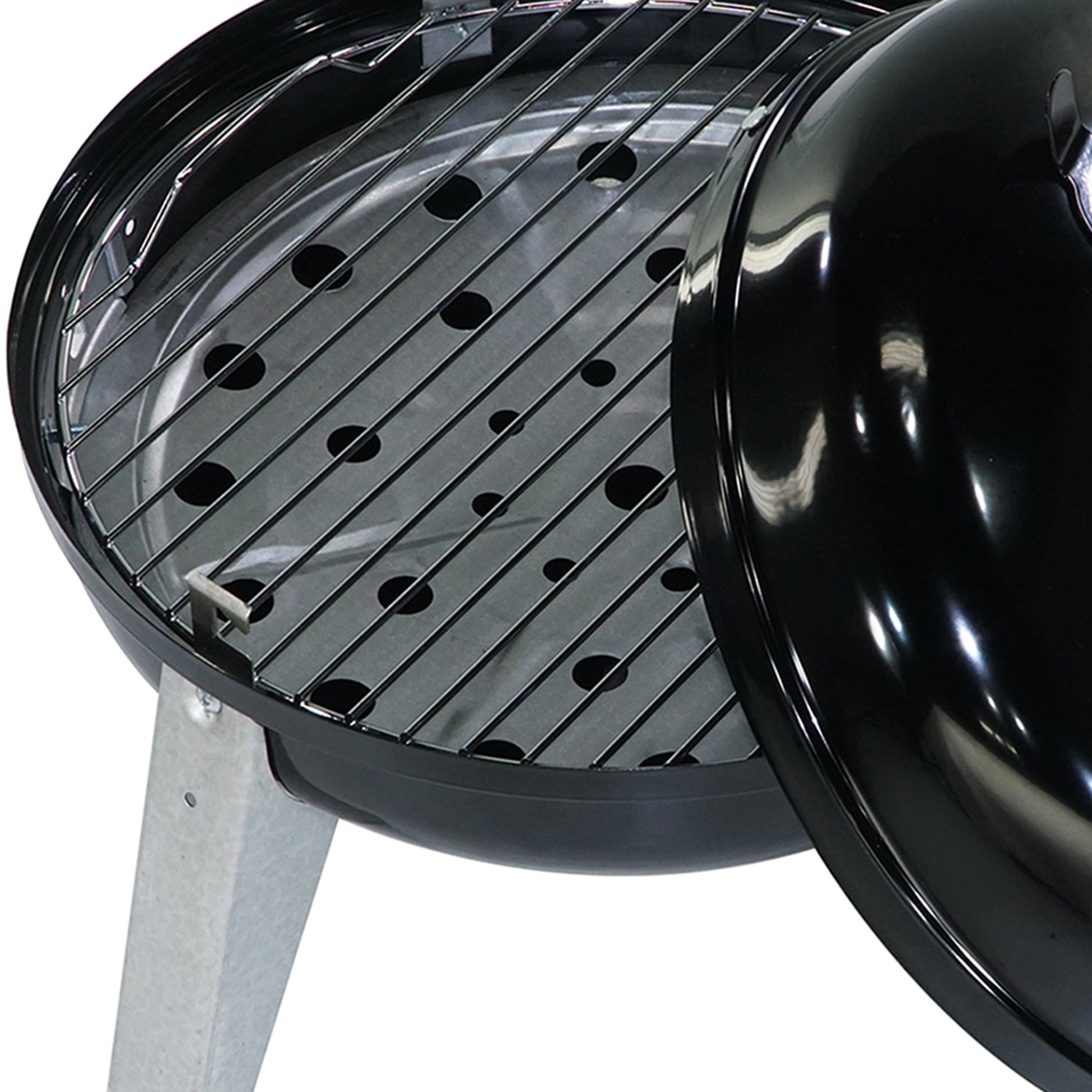Americana Lock N Go Portable Charcoal Grill with Locking Hood & Bowl, Black - Home OXO