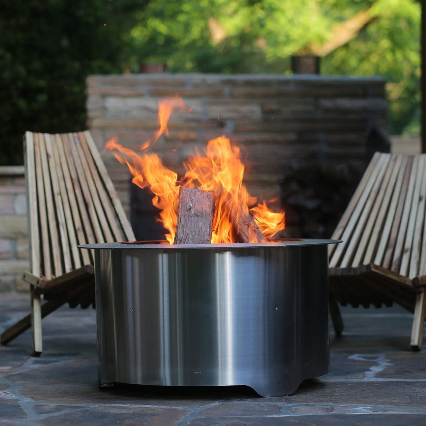 US Stove Company 31" Smokeless Stainless Steel Wood Burning Portable Fire Pit - Home OXO