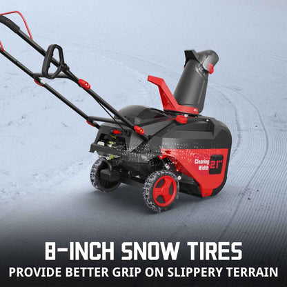 PowerSmart 21 inch 212cc Single Stage Gas Powered Push Gasoline Snow Blower