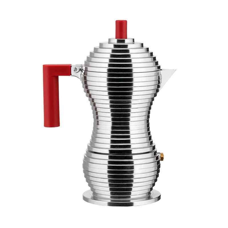 Alessi Pulcina Espresso Maker 3 -Cup – Red