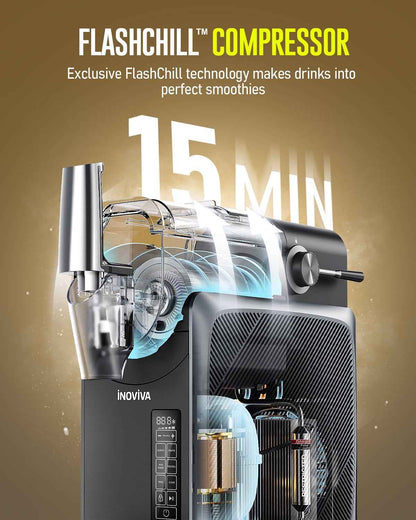 Slushie Machine, No Ice Needed, INOVIVA 68 oz Frozen Drink Maker for Home with Self-Cleaning, 5 Preset Programs, Frozen Margaritas, Frappés, Milkshake, and More
