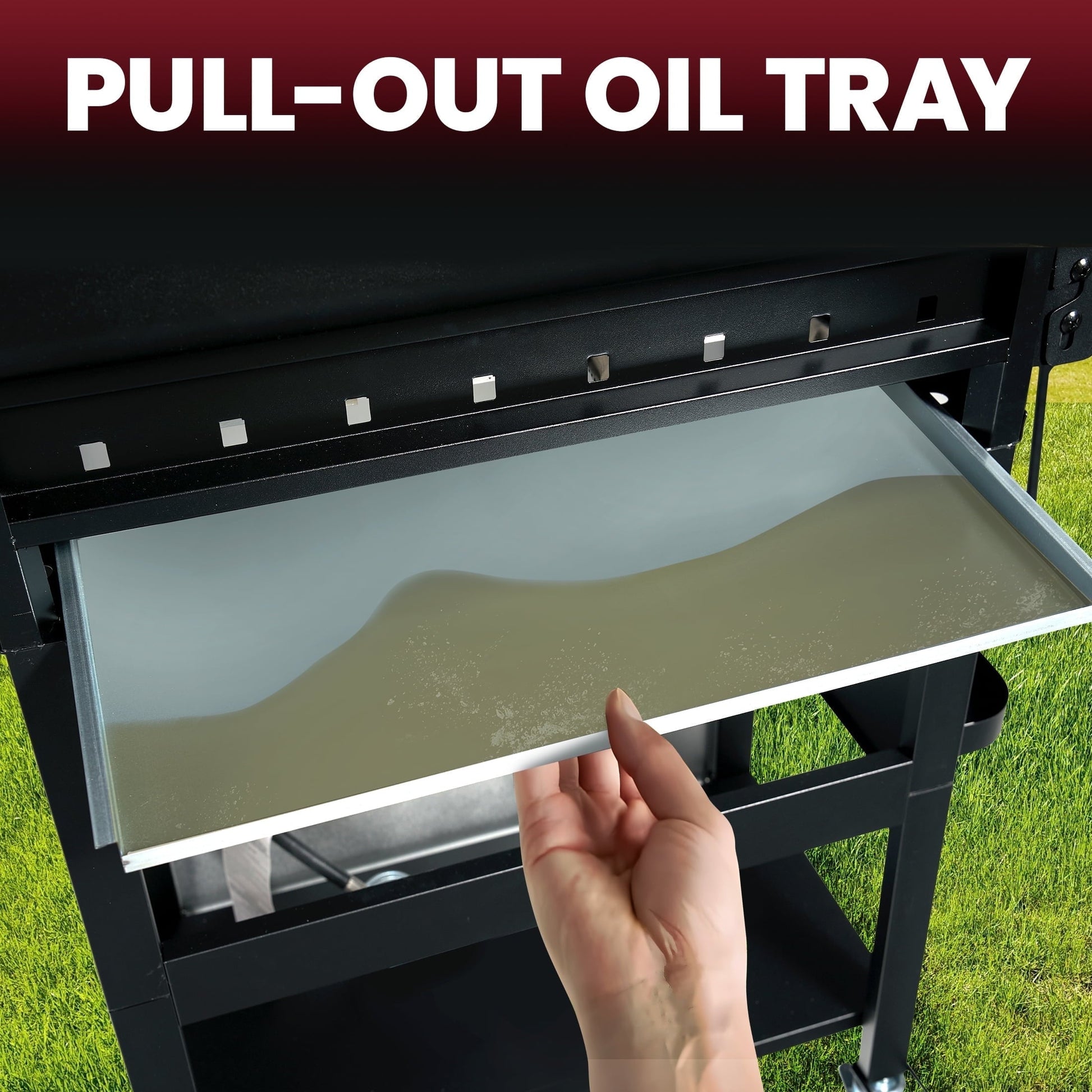 Enyopro 3 Burner Propane Gas Grill, 30,000BTU Stainless Steel Barbecue Grill with Foldable Side Table, Built-in Thermometer, Hanging Basket for Outdoor BBQ Camping Grill - Home OXO