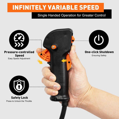 Aiqidi 6800 RPM at 79 Gal/S 63cc Gas Powered Backpack Leaf Blower, Adjustable Speed