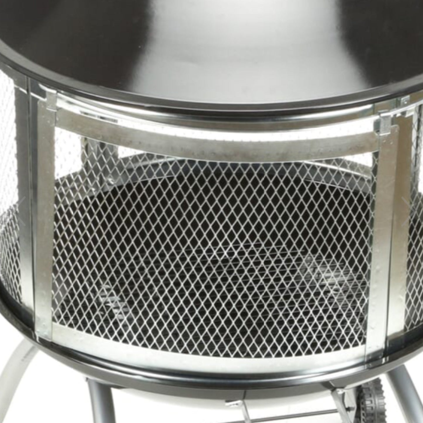 Four Seasons Courtyard 28 Inches Portable Fire Pit with Sliding Door Design - Home OXO