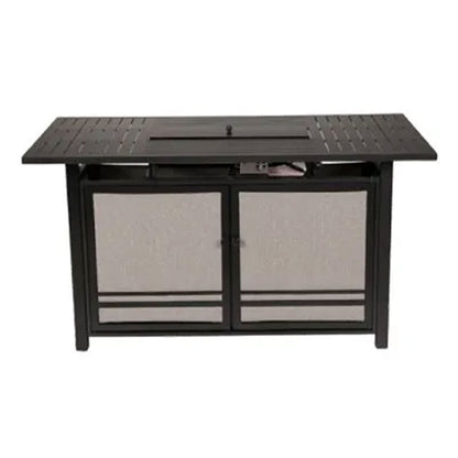 Four Seasons Courtyard Manhattan LP Gas Aluminum Fire Pit Table, Charcoal Gray - Home OXO
