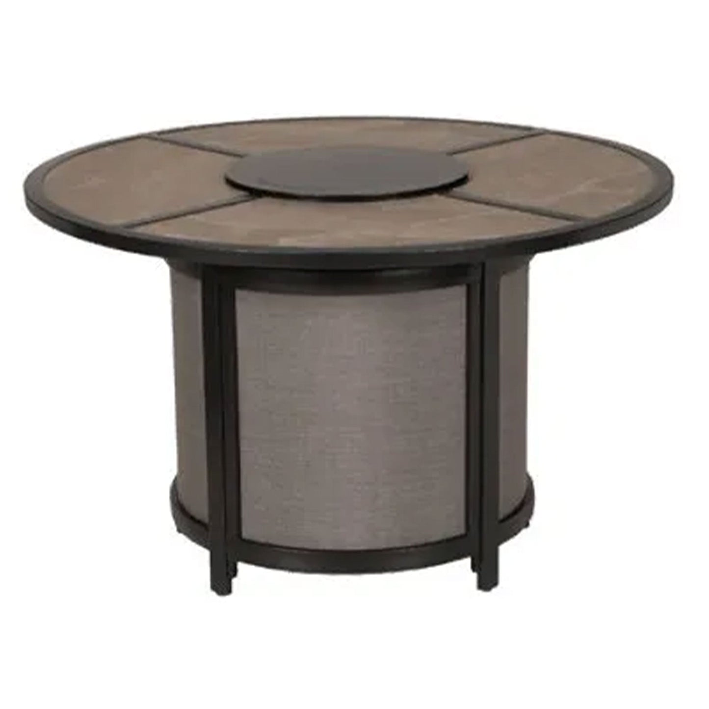 Four Seasons Courtyard Edison Park 54 Inch LP Gas Fire Pit Table, Gray Finish - Home OXO