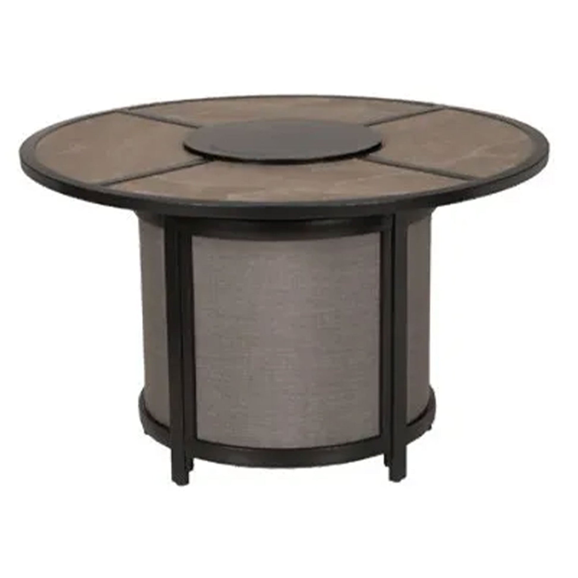 Four Seasons Courtyard Edison Park 54 Inch LP Gas Fire Pit Table, Gray Finish - Home OXO
