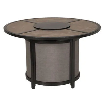 Four Seasons Courtyard Edison Park 54 Inch LP Gas Fire Pit Table, Gray Finish - Home OXO