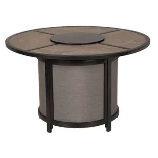 Four Seasons Courtyard Edison Park 54 Inch LP Gas Fire Pit Table, Gray Finish - Home OXO