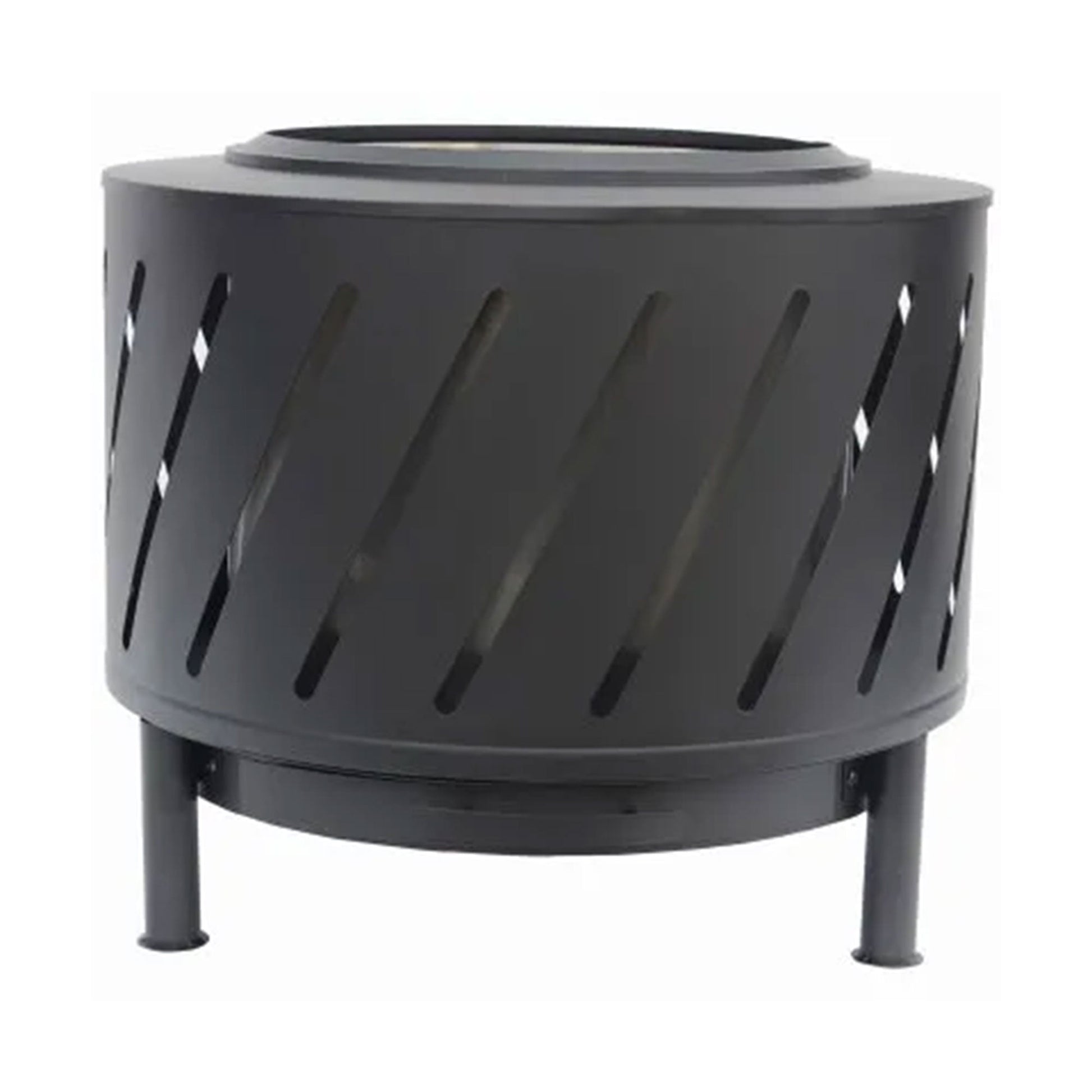 Four Seasons Courtyard 24" Round Steel Smokeless High Temperature Firepit, Black - Home OXO