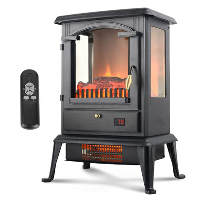 VOLTORB Freestanding Portable Electric Fireplace Heater Stove w/Remote (2 Pack) - Home OXO
