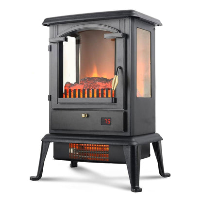 VOLTORB Freestanding Portable Electric Fireplace Heater Stove w/Remote (2 Pack) - Home OXO