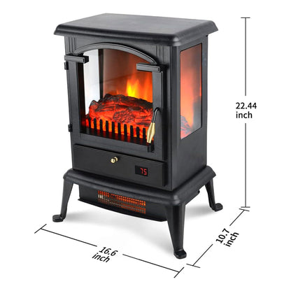VOLTORB Freestanding Portable Electric Fireplace Heater Stove w/Remote (2 Pack) - Home OXO
