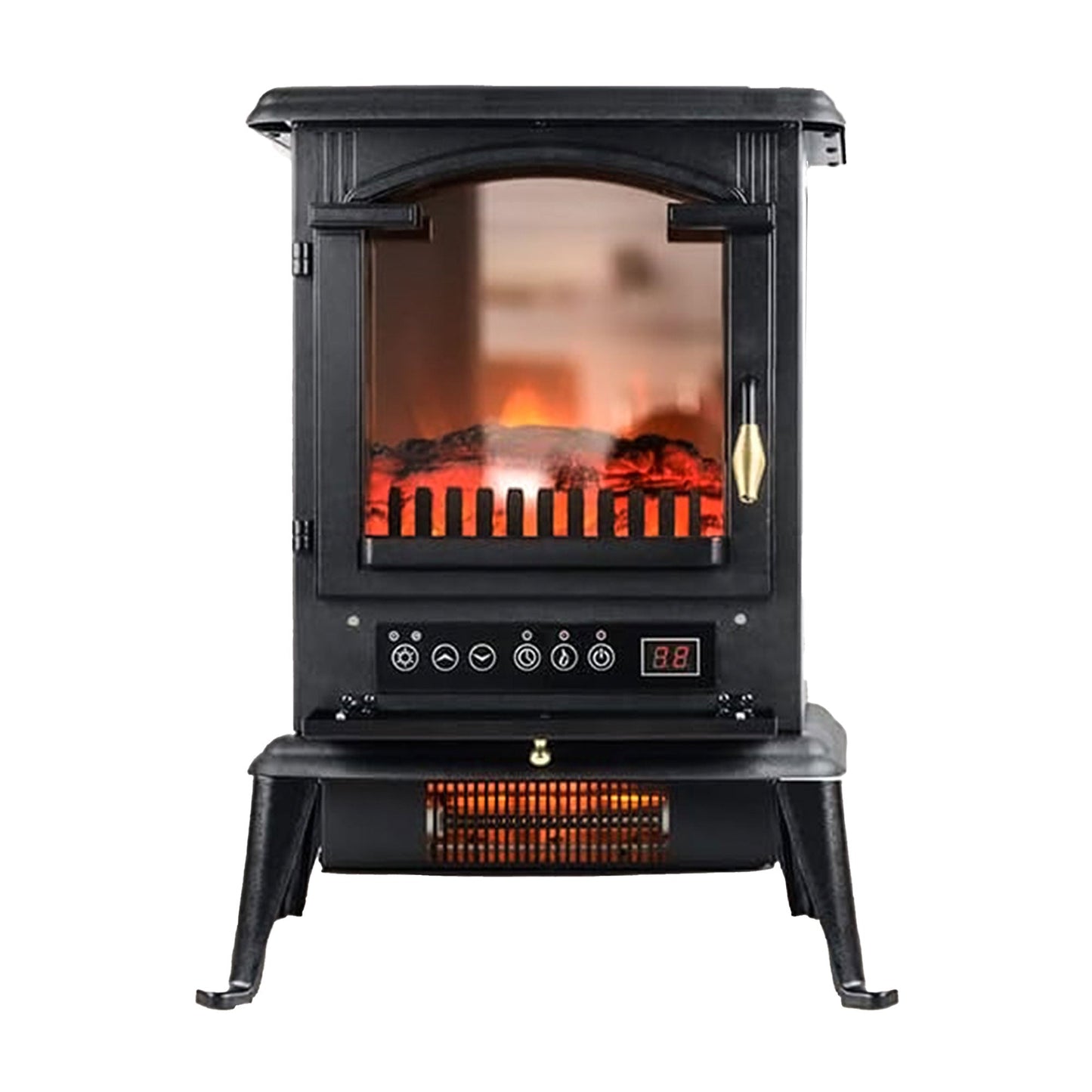 VOLTORB Freestanding Portable Electric Fireplace Heater Stove w/Remote (2 Pack) - Home OXO