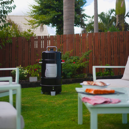 Grill Boss Vertical Charcoal Smoker, 4 Tier, 564 Square Inch Cooking Area, Black - Home OXO