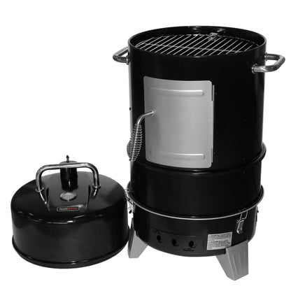 Grill Boss Vertical Charcoal Smoker, 4 Tier, 564 Square Inch Cooking Area, Black - Home OXO