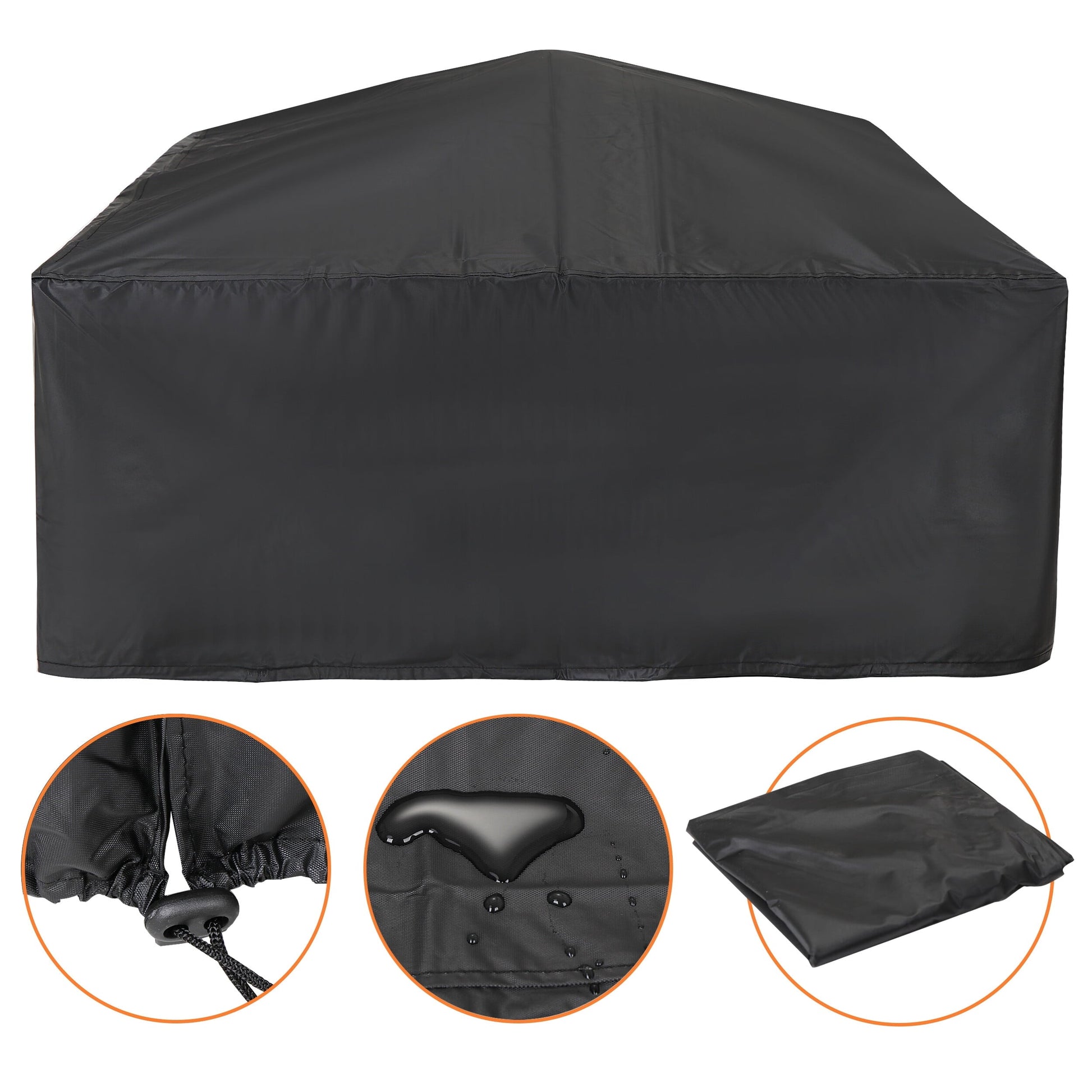 HomGarden 32'' Portable Fire Pit Wood Burning Outdoor Fireplace W/BBQ Grill & Poker & Mesh Lid - Home OXO