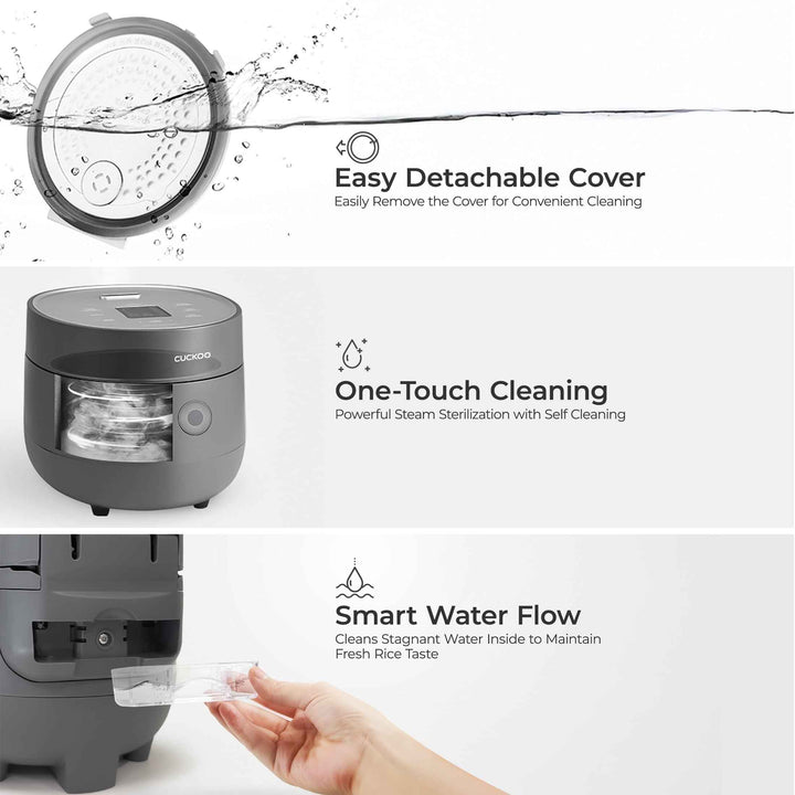 Cuckoo Rice Cooker & Warmer 6-Cup Smart Fuzzy Logic Nonstick Inner Pot (CR-0375FG)