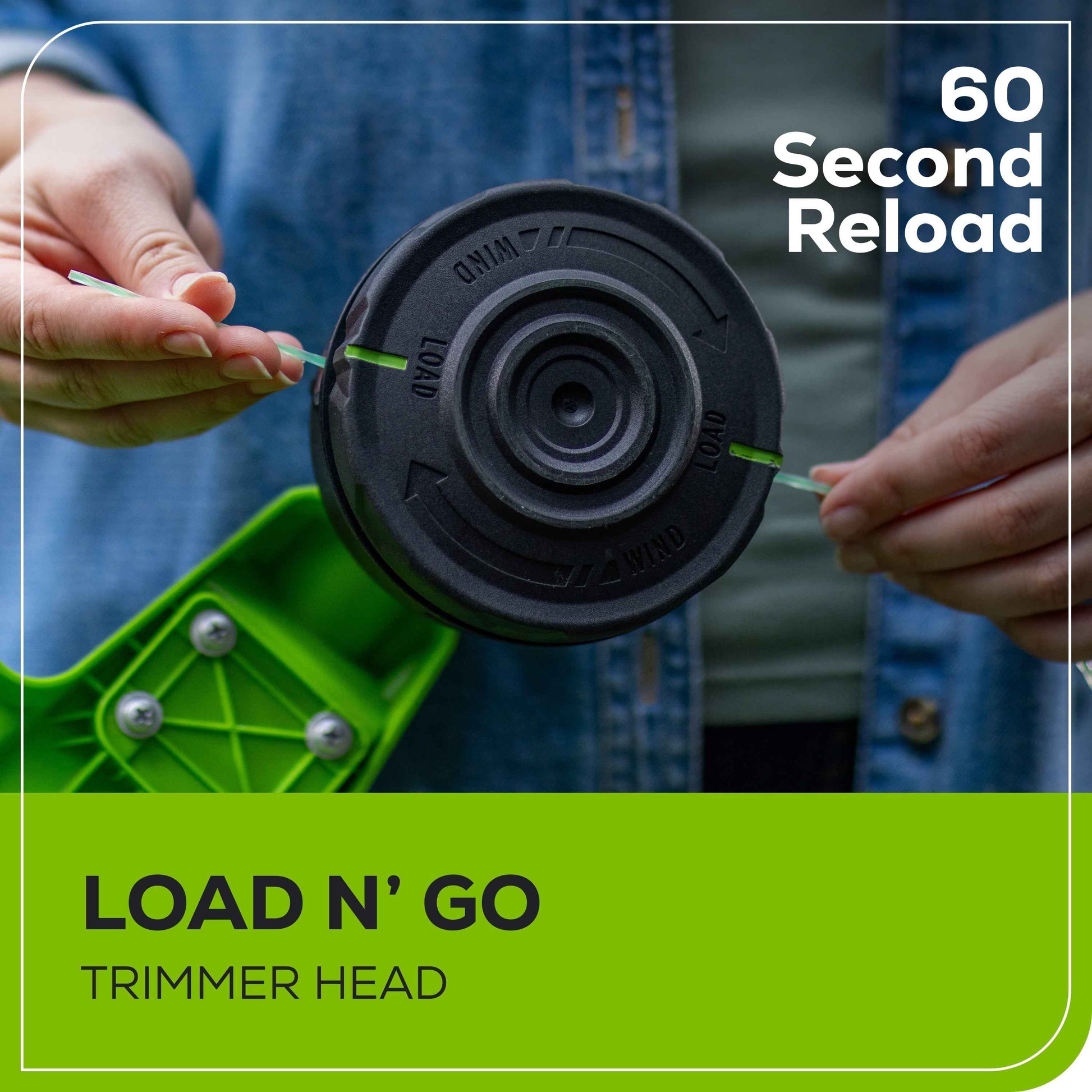 Greenworks 60V 16” Front Mount String Trimmer + 2.5Ah Battery & 3A Charger 2134302