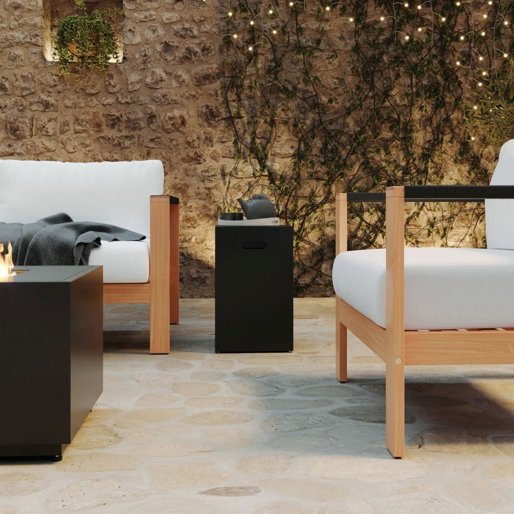 Better Homes & Gardens 42" Rectangle Gas Fire Pit, Black - Home OXO