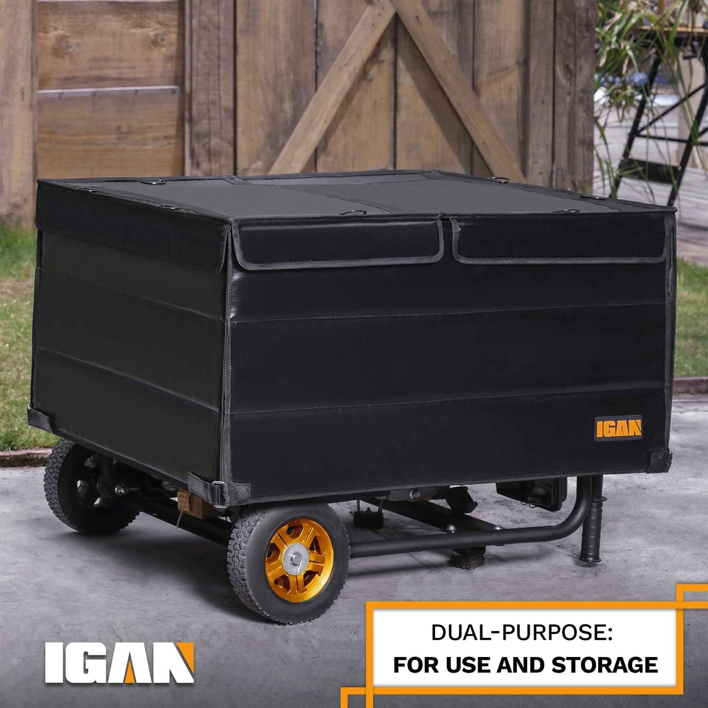 IGAN Generator Tent Waterproof Portable Cover for 3500–12000 Watt 9,2 lb. Black