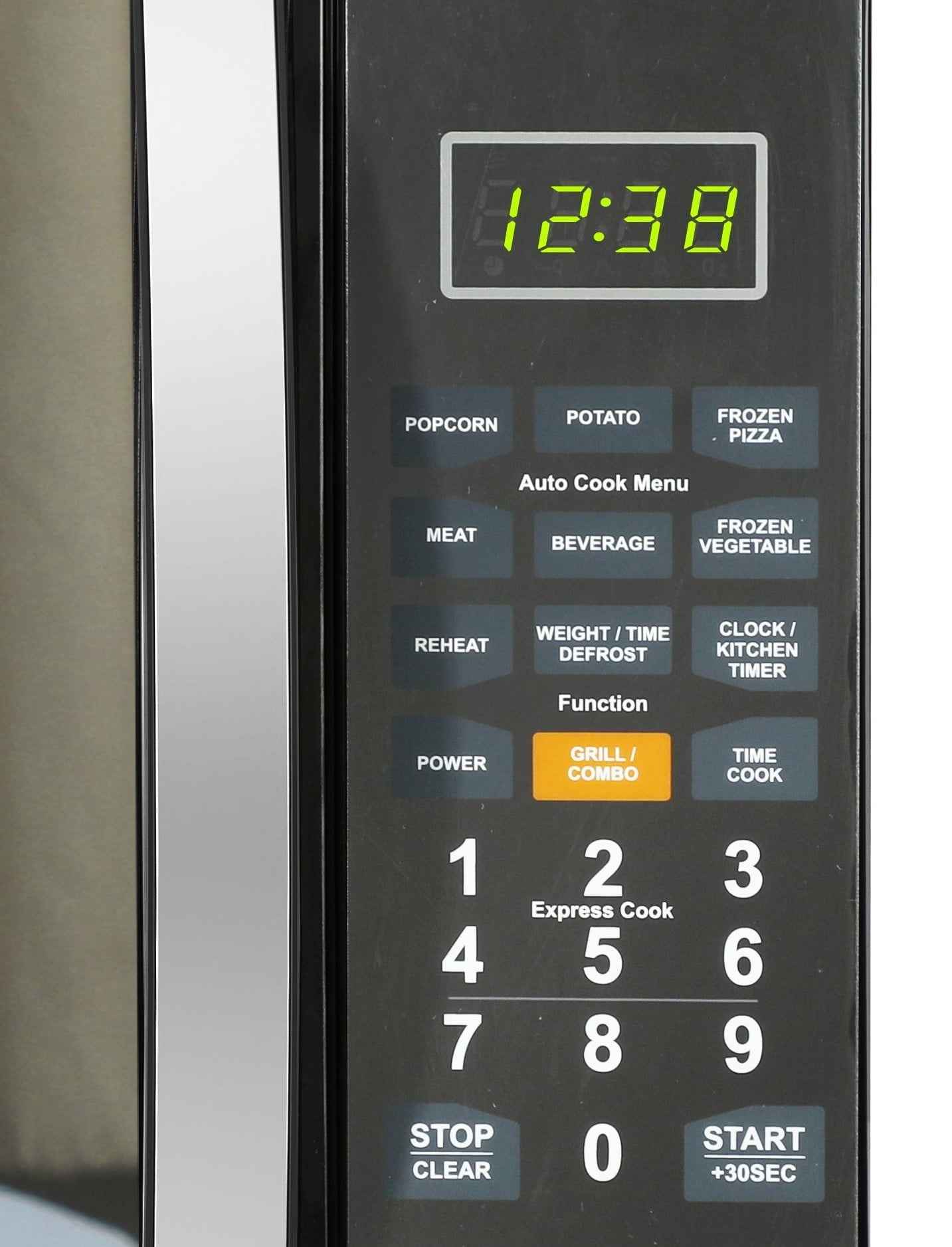 Emerson 1.1 Cu Ft, 1100W Mirror Finish Countertop Microwave Oven with Grill, MWG1191SB