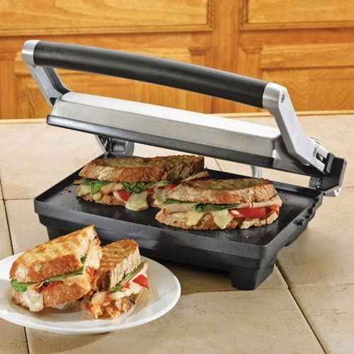 Breville Duo 1500-Watt Nonstick Panini Press – Silver