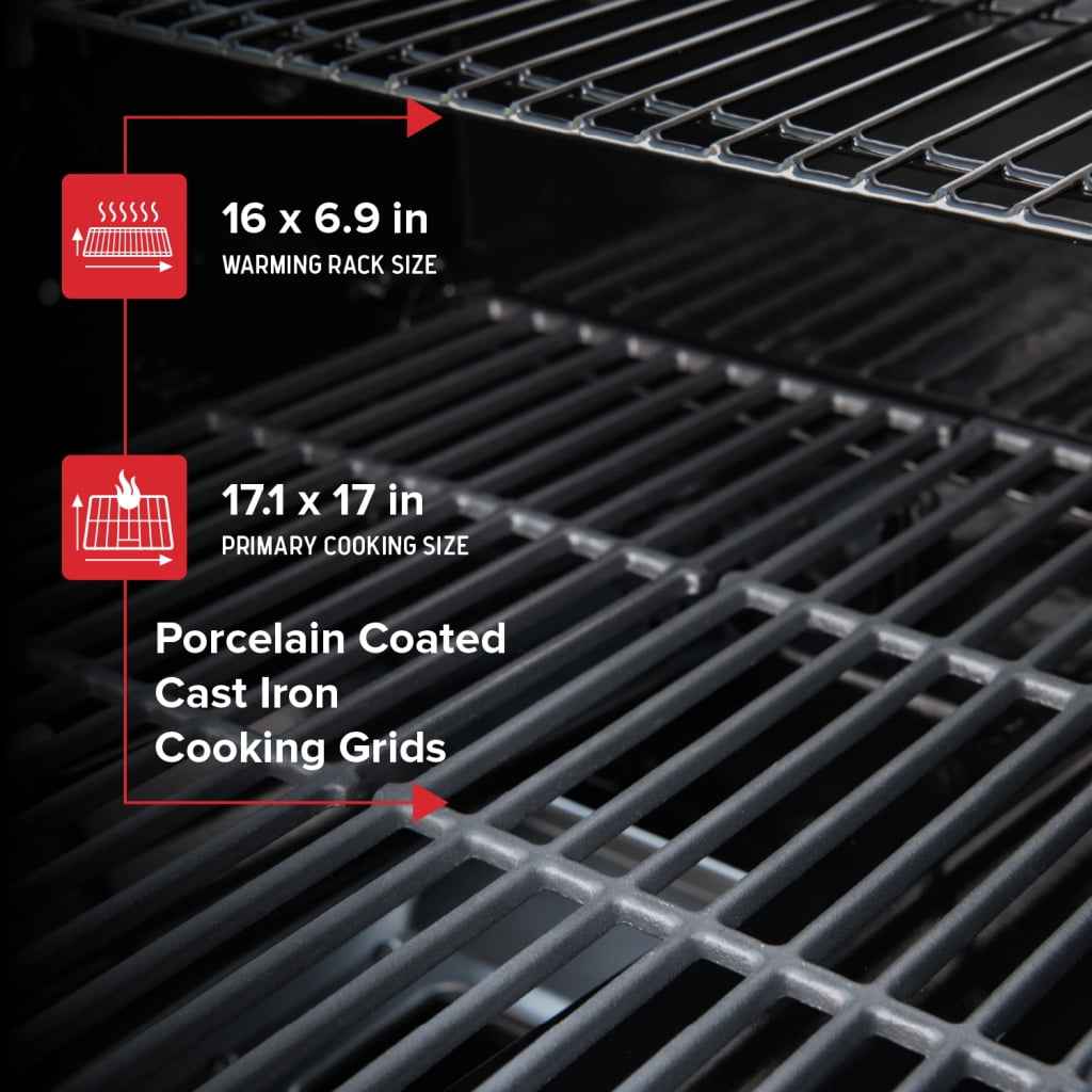 Nexgrill Deluxe 2-Burner Gas Grill with 401 SQ In Grate, 28000 BTUs, Stainless Steel Control Panel & Foldable Side Table, Propane BBQ Grill for Outdoor Cooking, Patios, Backyards and More -720-0864RA