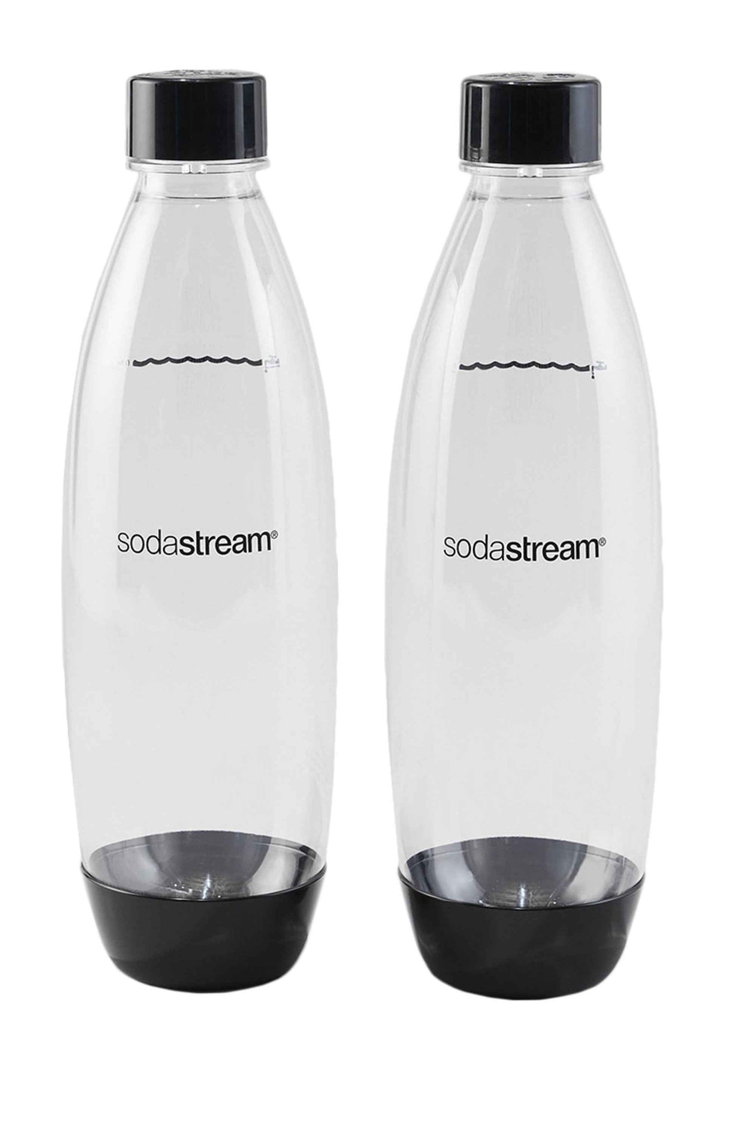 Sodastream 1 Liter Slim Bottles – Black – 2 Pack