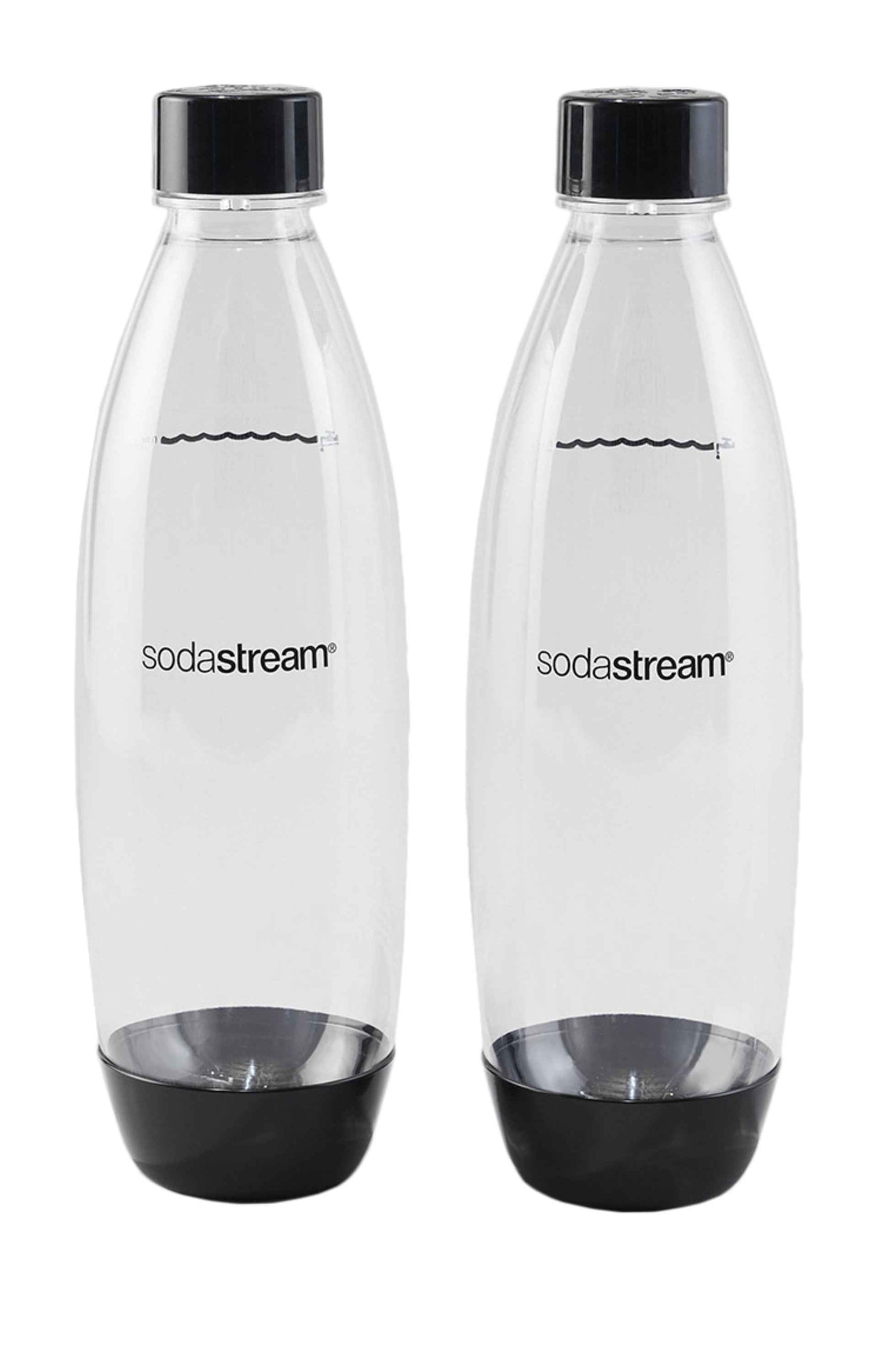 Sodastream 1 Liter Slim Bottles – Black – 2 Pack
