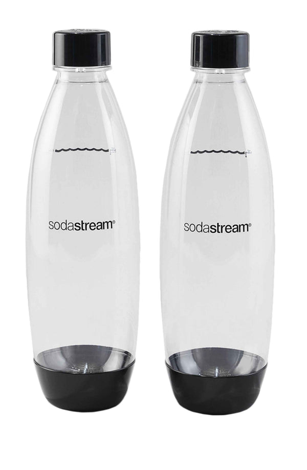 Sodastream 1 Liter Slim Bottles – Black – 2 Pack