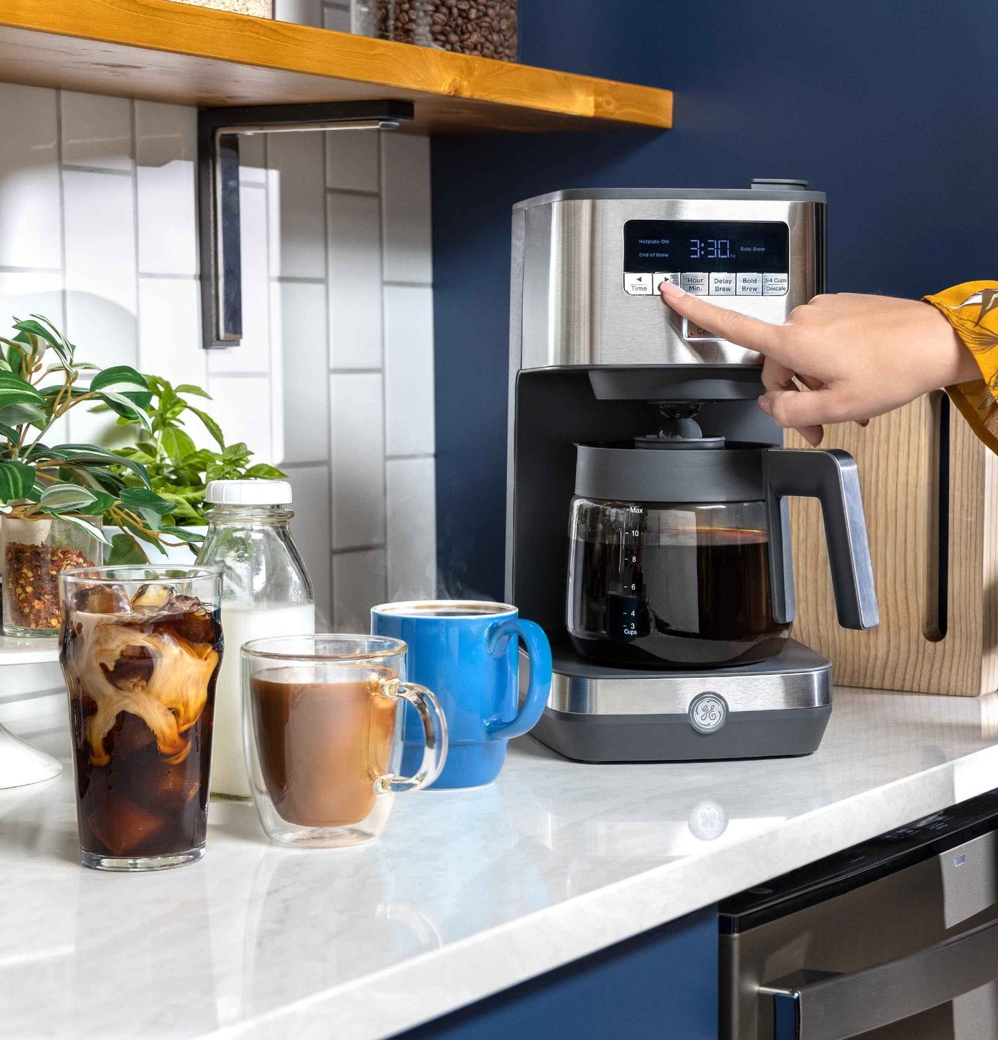 GE Stainless Steel 12-Cup Coffee Maker