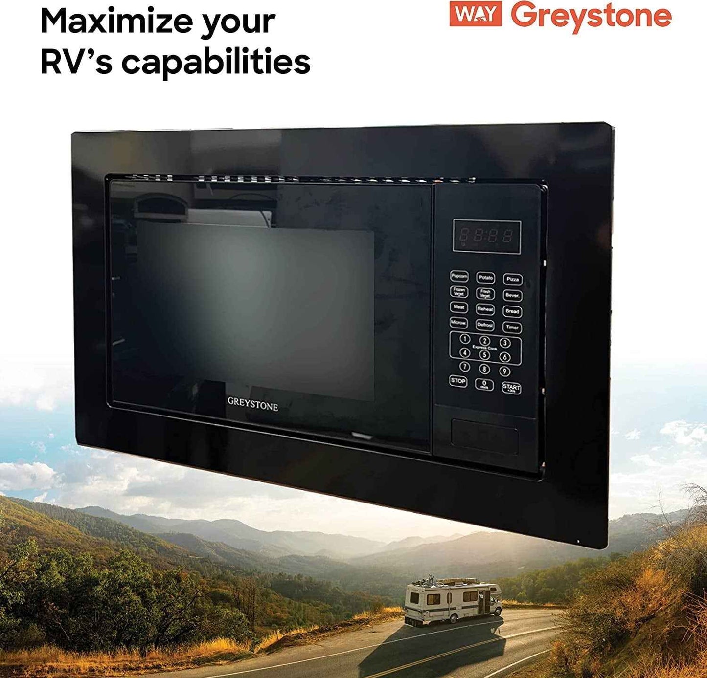 Furrion Greystone Built-In Microwave Oven in Black