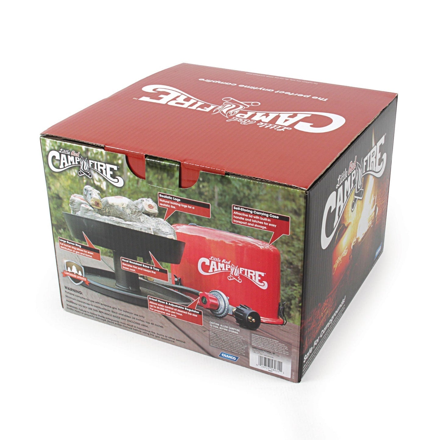 Camco Little Red Outdoor Portable Tabletop Propane Heater Fire Pit 11.25 Inch - Home OXO