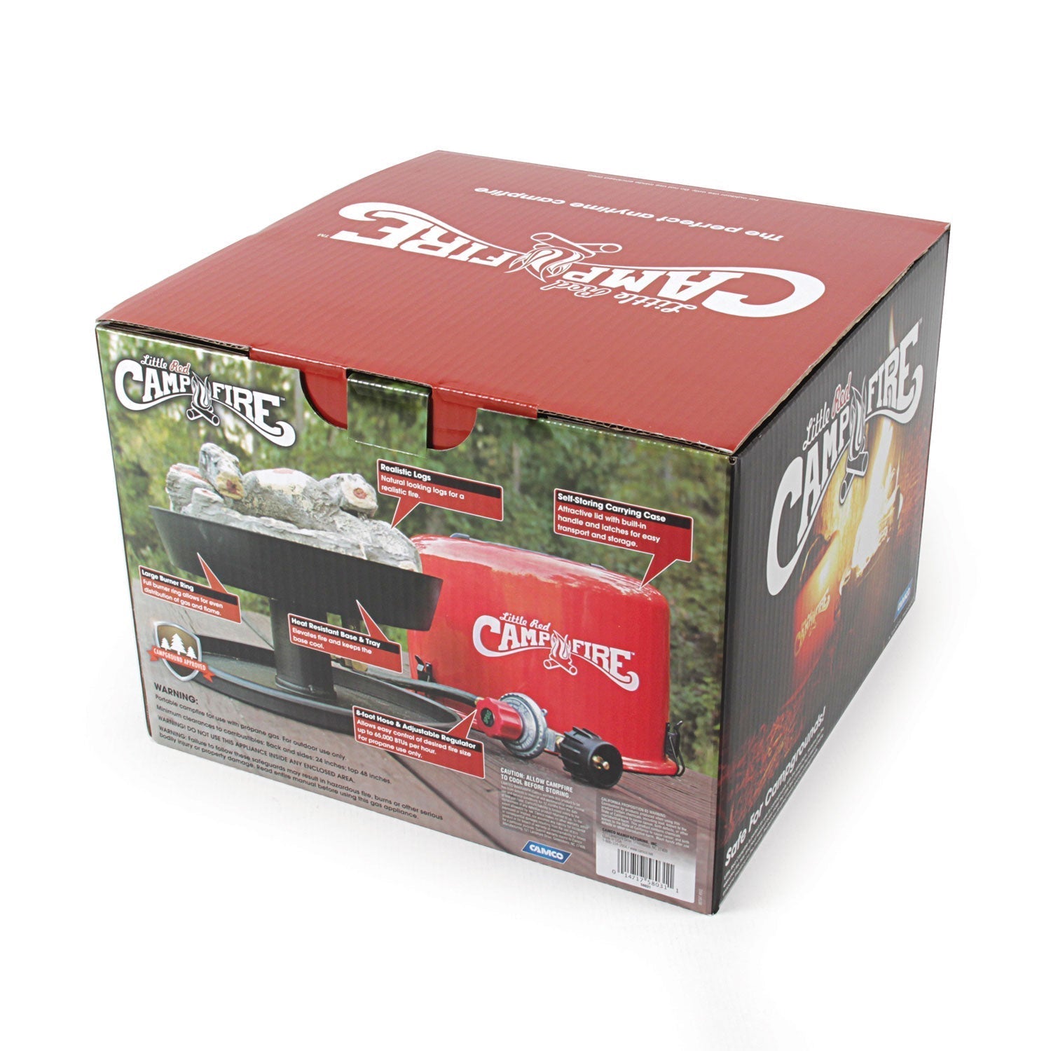 Camco Little Red Outdoor Portable Tabletop Propane Heater Fire Pit 11.25 Inch - Home OXO