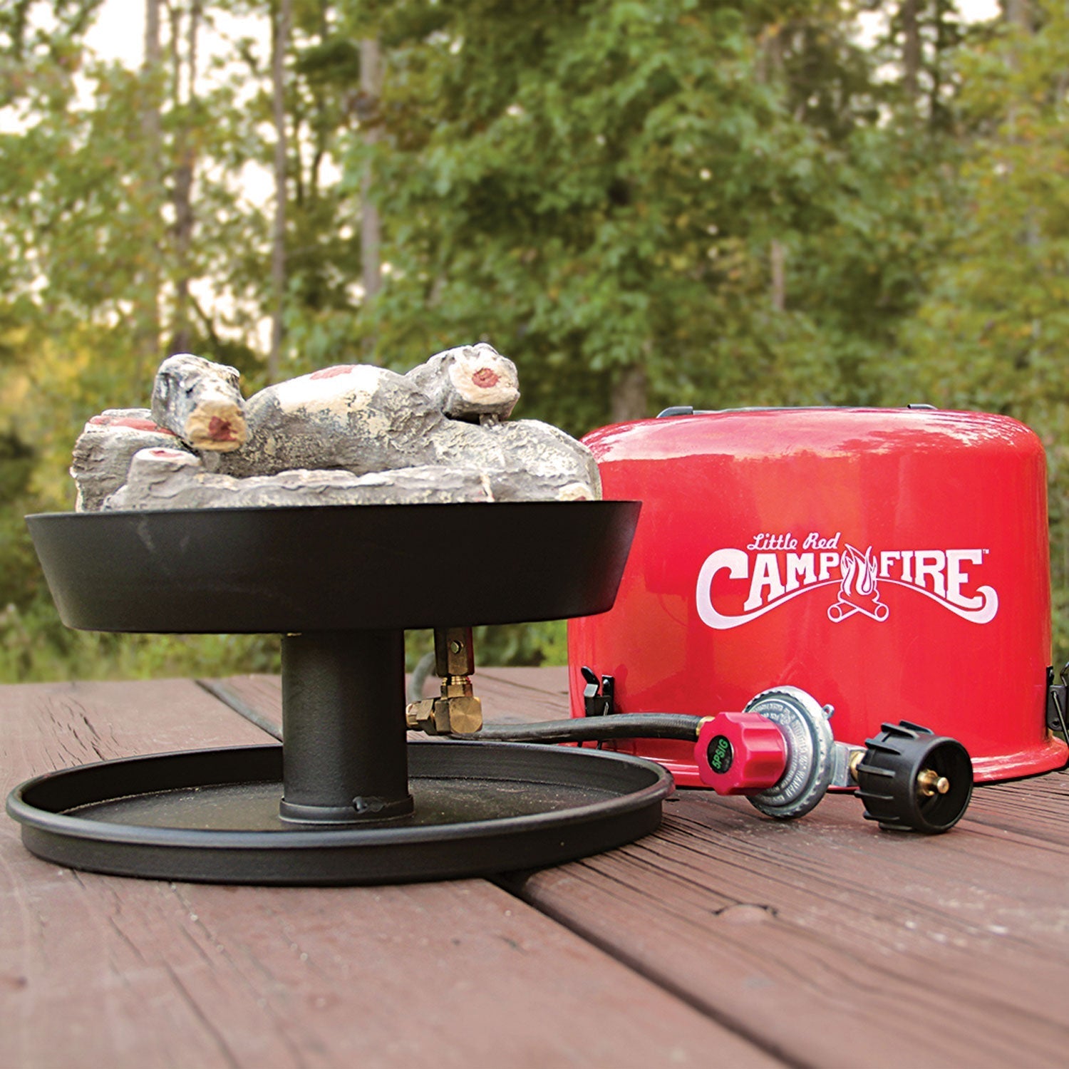 Camco Little Red Outdoor Portable Tabletop Propane Heater Fire Pit 11.25 Inch - Home OXO