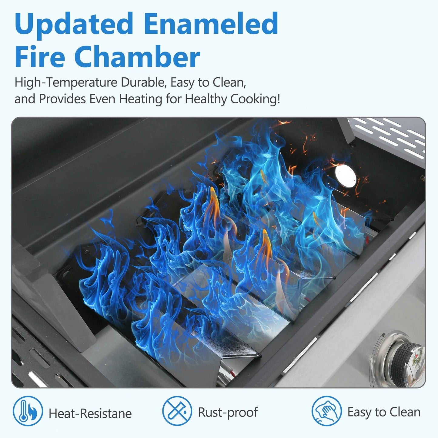 Segmart 3 Burner BBQ Propane Gas Grill, Stainless Steel 25,650 BTU Patio Garden Barbecue Grill with Side Tables, Bottle Opener & Thermometer, Perfect for Camping, Outdoor Cooking