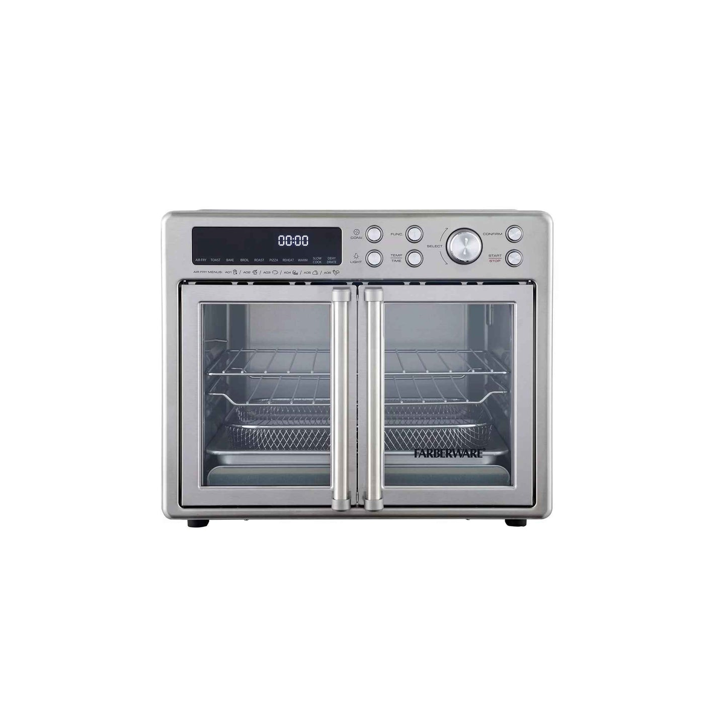 Farberware FW12-100024316 Brand 25L 6-Slice Toaster Oven with Air Fry French Door
