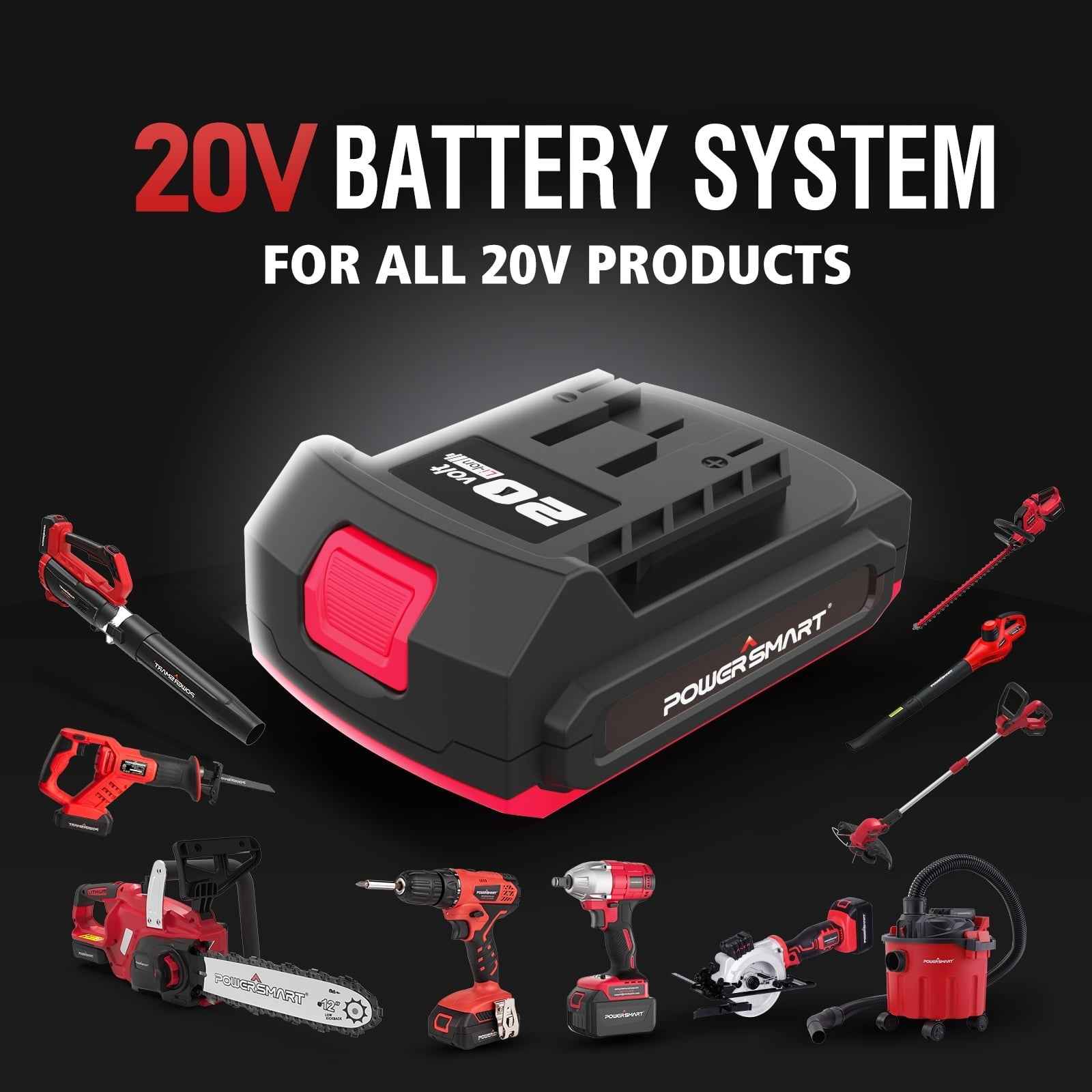 PowerSmart 40V Cordless Leaf Blower, 450 CFM 130 mph, Includes 2 x 2.0Ah Batteries & Chargers