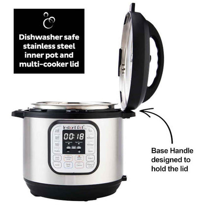 Instant Pot Duo 7-in-1 Electric Pressure Cooker, Slow Cooker, Rice Cooker, Steamer, Sauté, Yogurt Maker, Warmer & Sterilizer, Includes Free App with over 1900 Recipes, Stainless Steel, 3 Quart