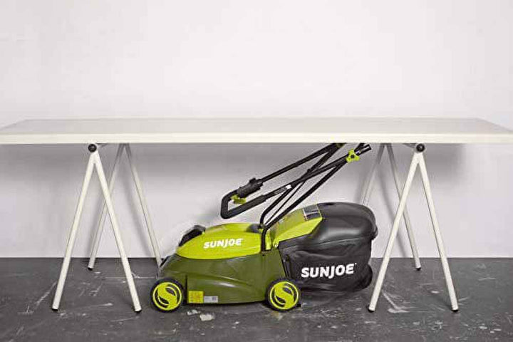 Sun Joe 28V Cordless 14" Push Lawn Mower, 4.0-Ah, 3-Position, Discharge Chute