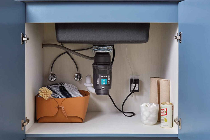 Moen GX50C Prep Series 1/2 HP Continuous Feed Garbage Disposal with Sound Reduction, Power Cord Included, Black