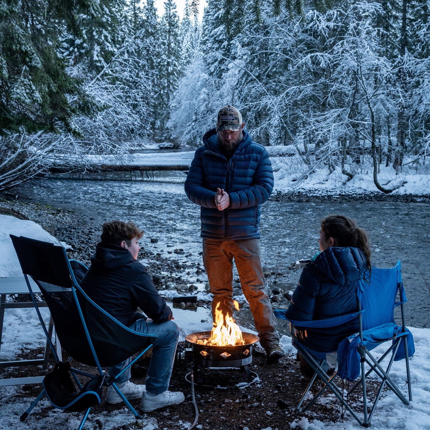 Flame King 19-inch Portable Smokeless Propane Fire Pit with Self-Igniter, 58,000 BTU - Home OXO