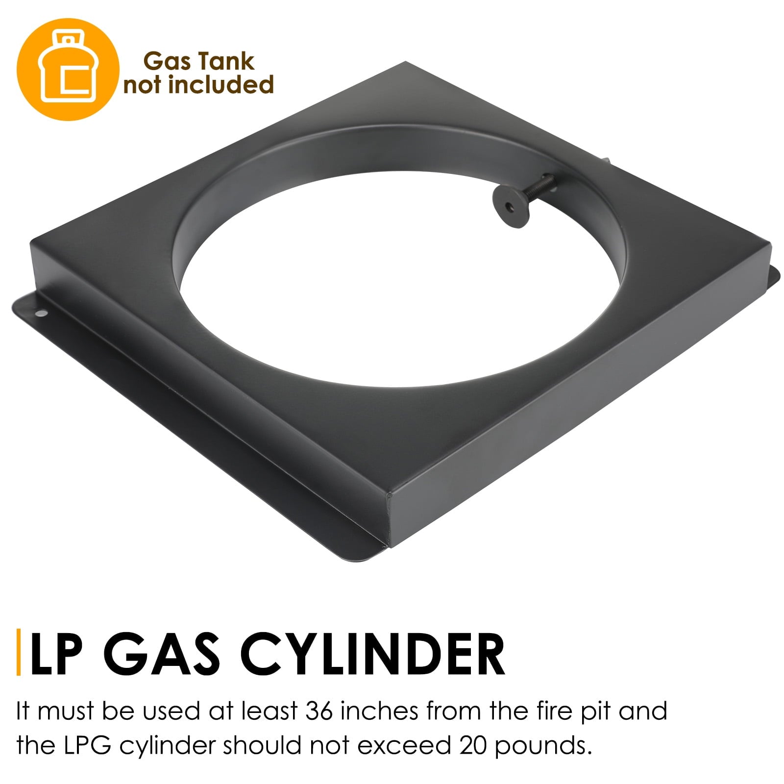 Pirecart 24 inch Portable Fire Pit 58,000 BTU Outdoor Propane Gas Fire Pit Bowl with Cover & Lava Rock - Home OXO